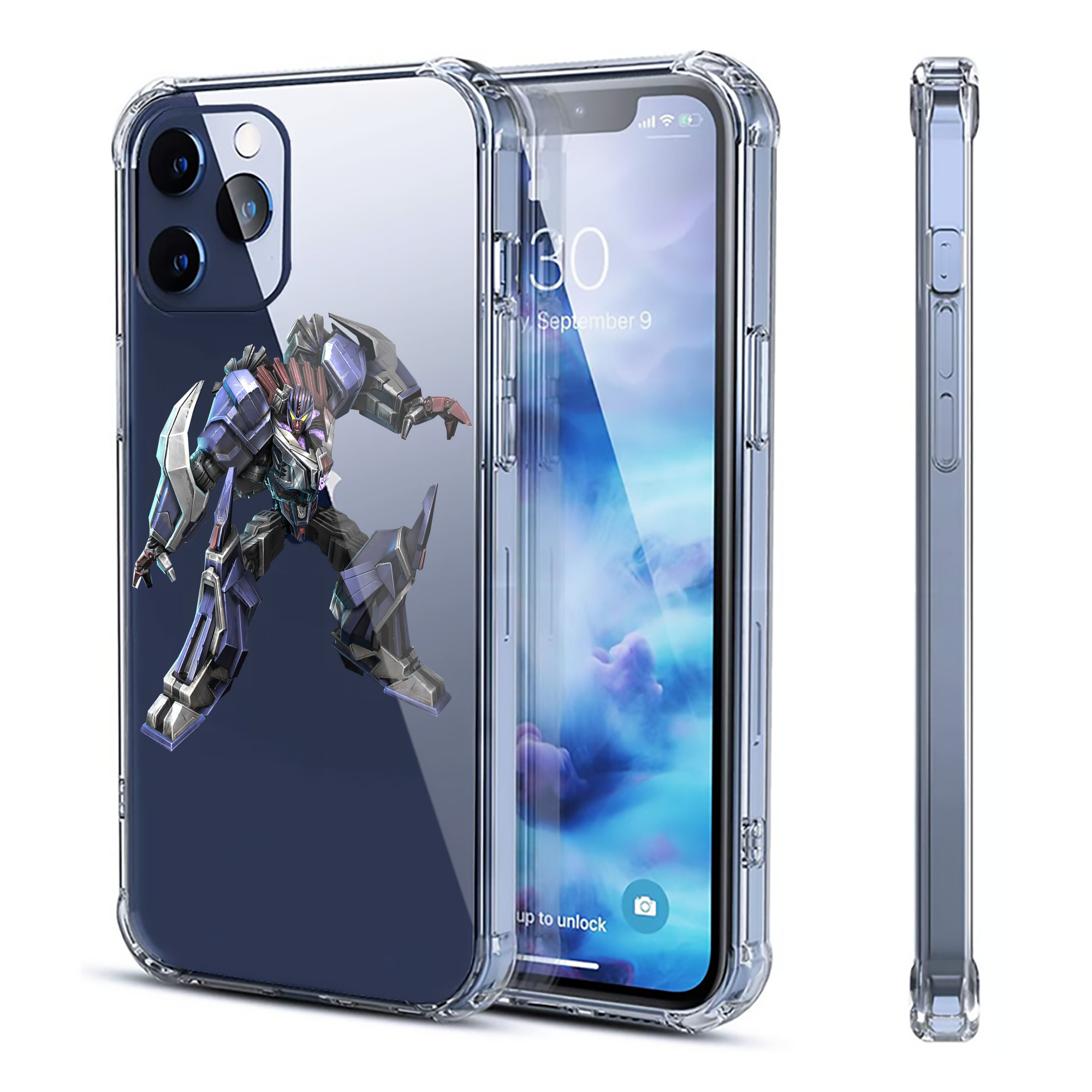（画像用） Transformers トランスフォーマー 【iPhone 12シリーズ対応】透明スマホケース（クリアソフトケース）